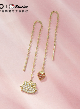 潮色绘耳饰2024年货925银耳线女新年礼物送礼盒简约级感