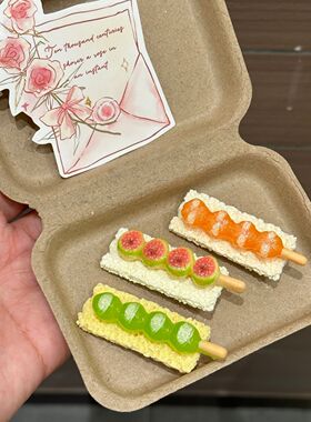 趣味仿真奶皮糖葫芦刘海夹