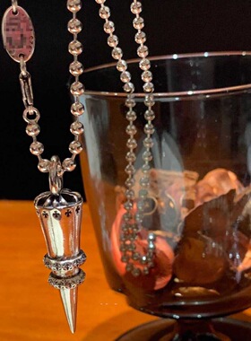 美式复古做旧风双环子弹古早味辣妹十字架项链高颜值个性潮流颈链