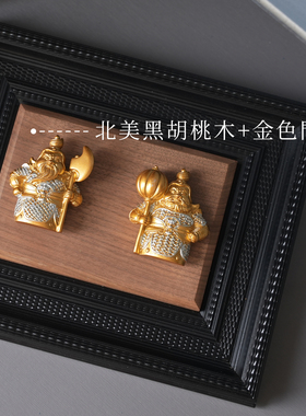 YIJUN新中式门神摆件财神装饰画乔迁入户门玄关布置摆台镇宅旺宅
