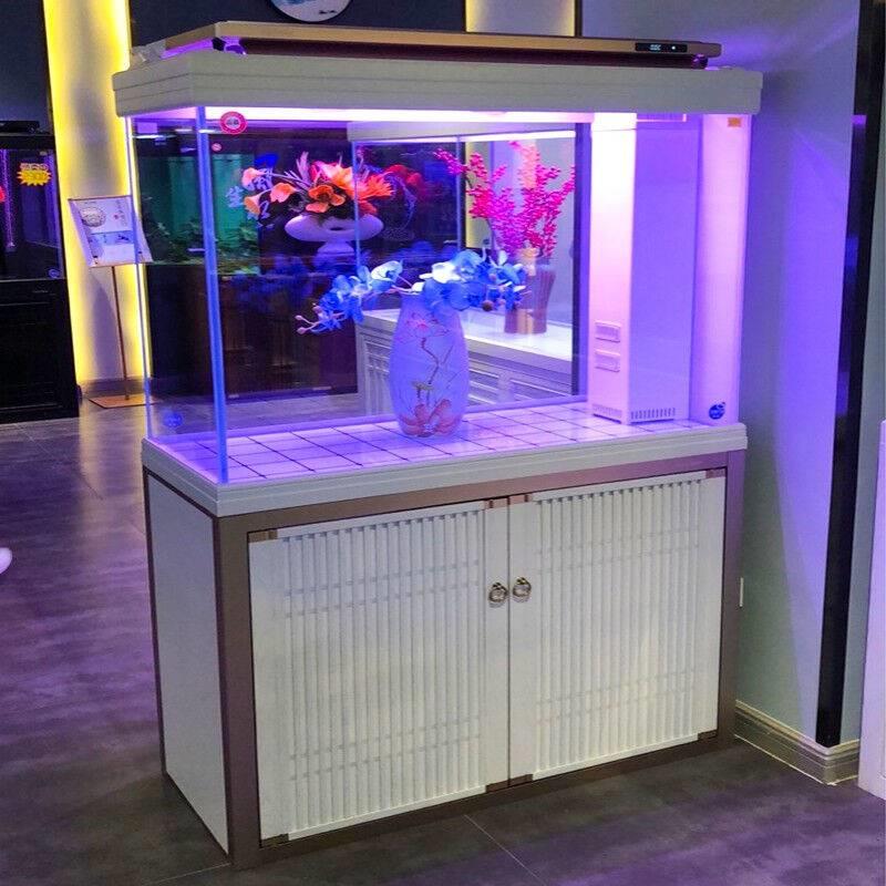 森森（SUNSUN）鱼缸水族箱超白玻璃客厅底过滤免换水招财缸超白底 - 图1