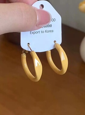 活力多巴胺耳环湖蓝色显白耳圈女