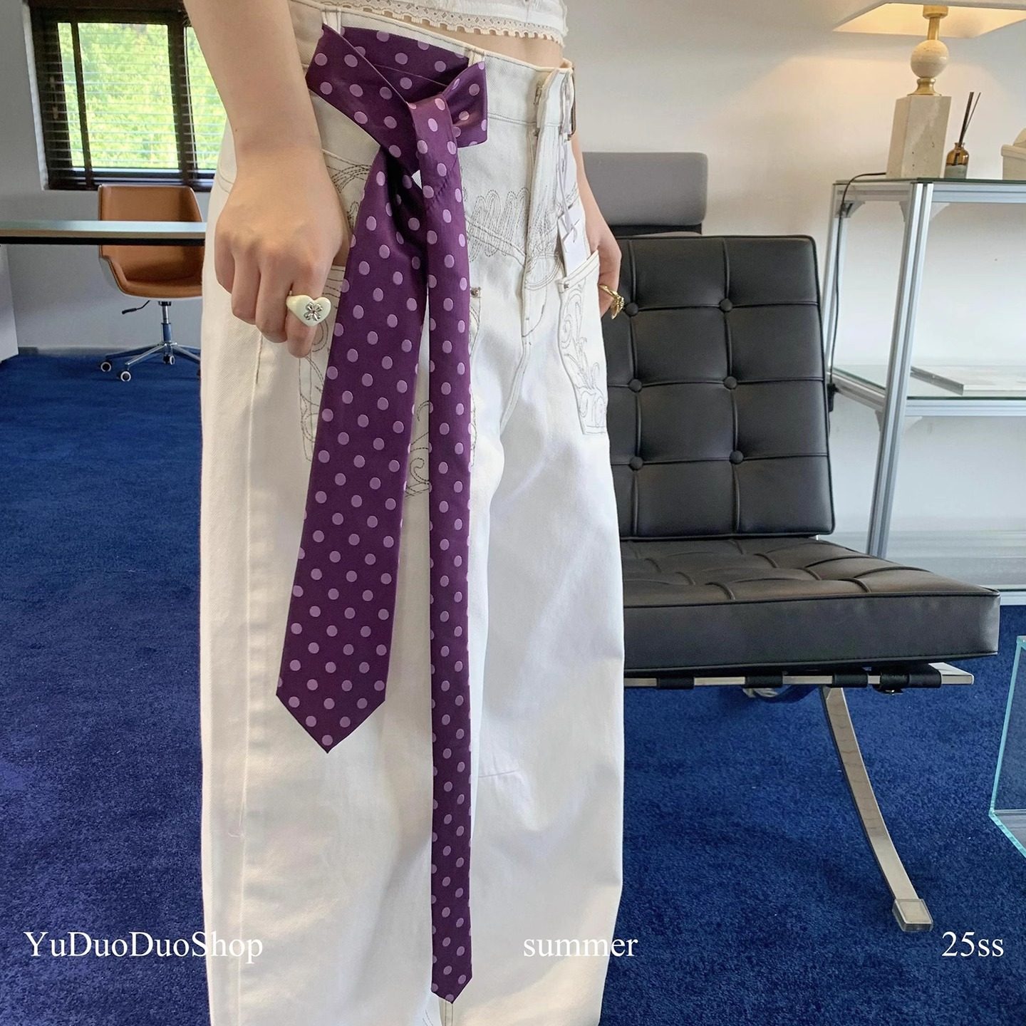 2025时髦复古装饰条纹领带女百搭学院领巾高级感长条丝巾腰带配饰,淘宝优惠券,粉丝福利购,淘宝优惠卷