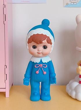 ins少女心日系覆古昭和风娃娃 可爱卡通北欧简约房间摆设桌面摆件