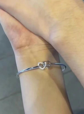 抖音同款双心手镯女ins小众设计新款爱心个性手镯送女友闺蜜礼物