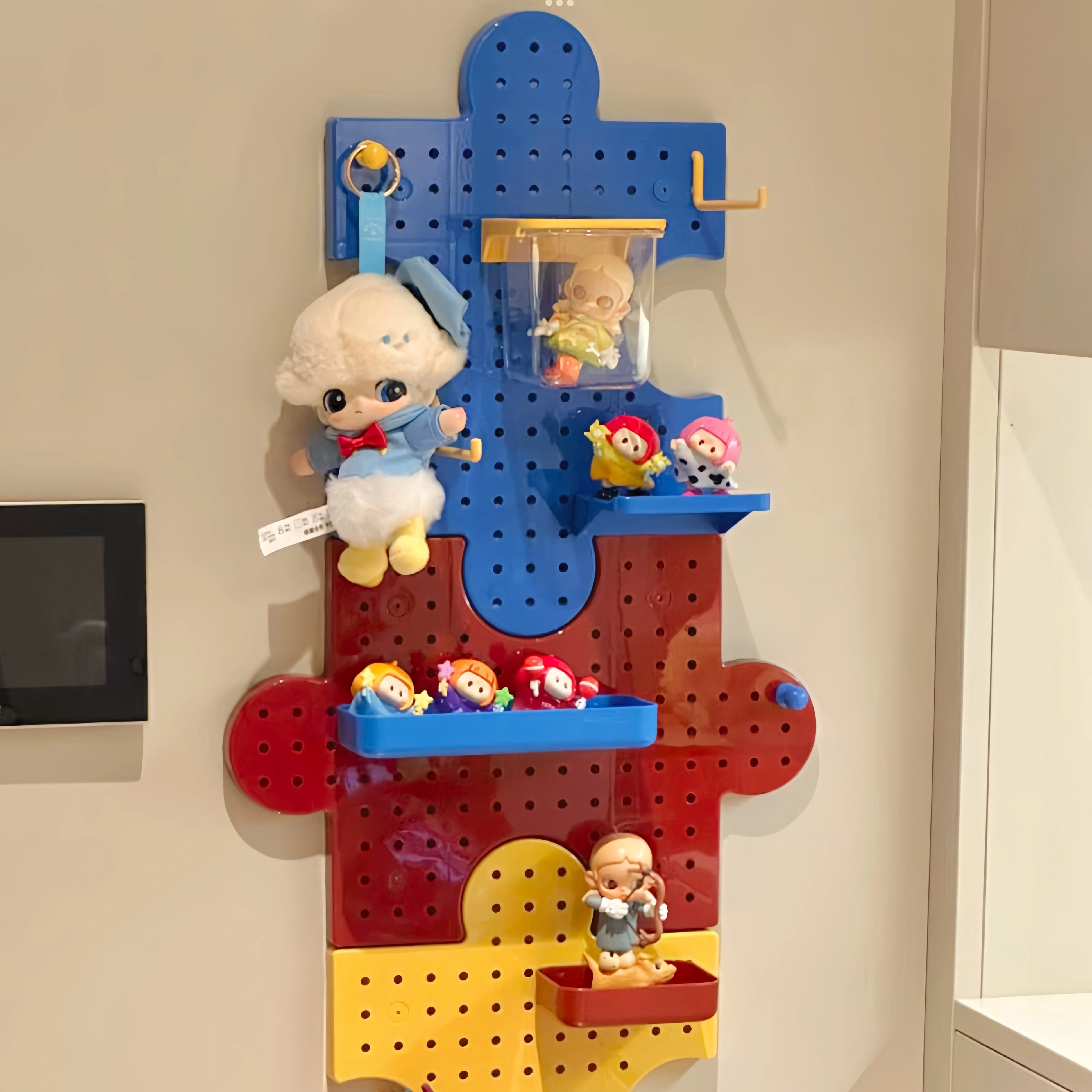 免打孔洞洞板置物架壁挂墙上学生宿舍卧室造型笔筒收纳架装饰挂钩,淘宝优惠券,粉丝福利购,淘宝优惠卷