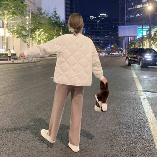菱格轻薄羽绒服女短款2022年冬季新款保暖内胆薄款小个子无领外套 - 图1