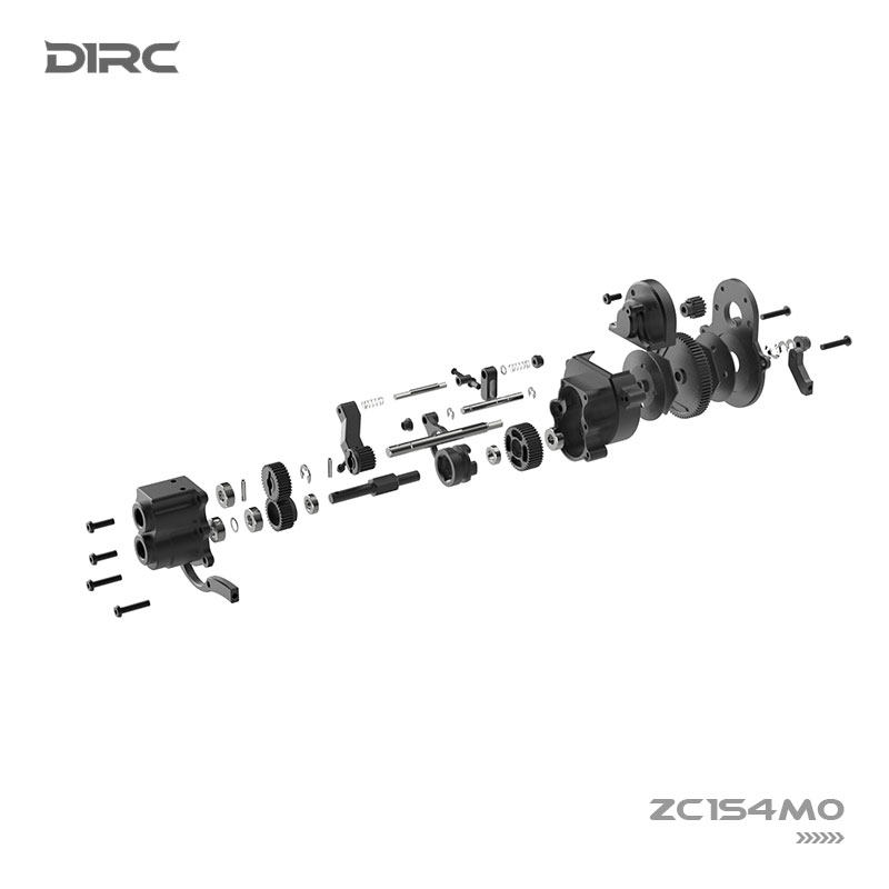 D1rc scx10车架前置二档波箱车壳无损改装 D90正反传双速波箱_虎窝淘