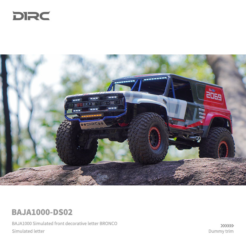 D1RC 巴哈 BRONCO BAJA1000钛合金管架仿真前脸字母 车标字母 - 图1