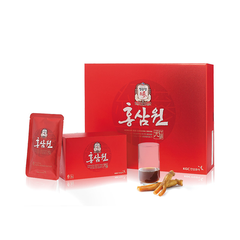 正官庄韩国高丽参6年根红参液滋补品人参营养大礼盒60包*50ml海外
