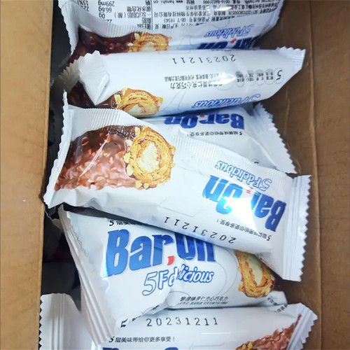 【抢】【爆浆-5层夹心】韩世花生夹心巧克力果仁棒720g年货 - 图3