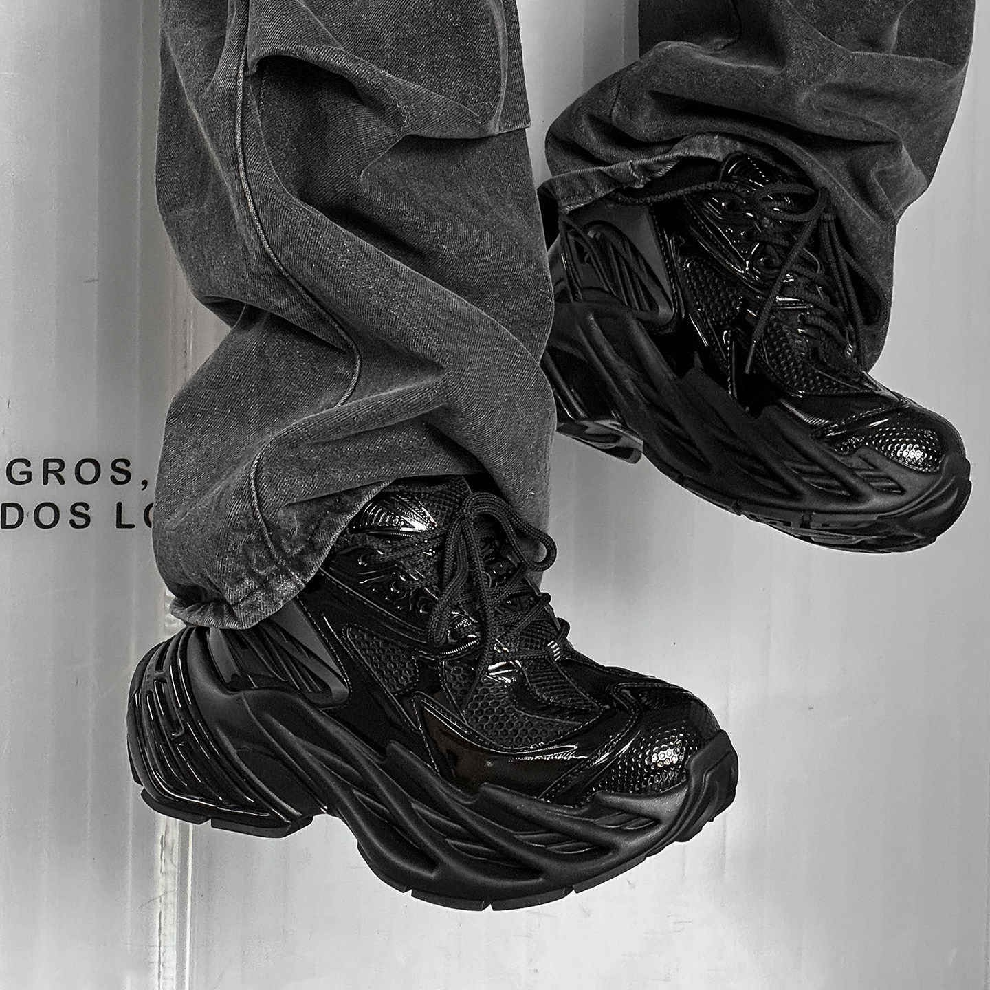 黑武士机甲老爹鞋男女2026春季新款厚底增高鞋复古百搭运动休闲鞋,淘宝优惠券,粉丝福利购,淘宝优惠卷