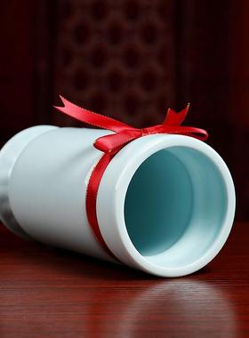 戴玉堂陶瓷香筒家用居家供装香的装香筒佛前放香筒放香桶插香桶