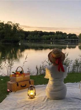 覆古马灯老式怀旧挎包灯Led户外庭院装饰脚本杀气氛灯小摄影道具