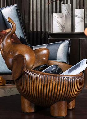 入户放钥匙收纳盒摆件家居进门鞋柜玄关客厅电视柜招财大象装饰品