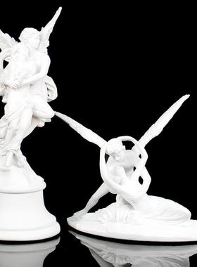 希腊神话爱神雕像翅膀天使创意树脂人物情侣雕塑客厅桌面装饰摆件