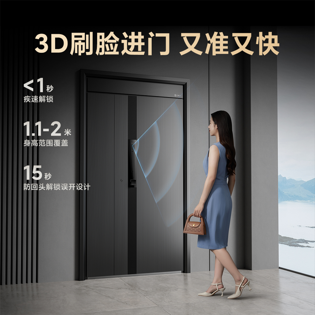 【旗舰新款】云掌门一体化智能门锁C1 防盗门入户门大门接入米家 - 图1