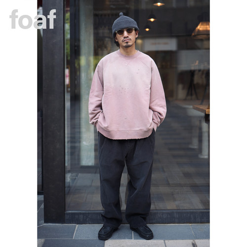 FOAF Washed Corduroy Tapered Pants 水洗补丁微锥灯芯绒休闲裤 - 图1
