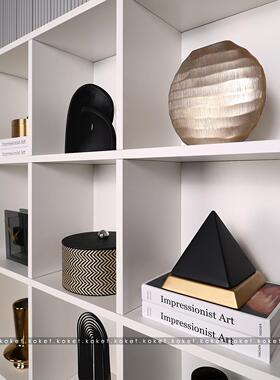 Koket蔻可 现代简约高级感小众家居极简风书柜书架陶瓷装饰品摆件