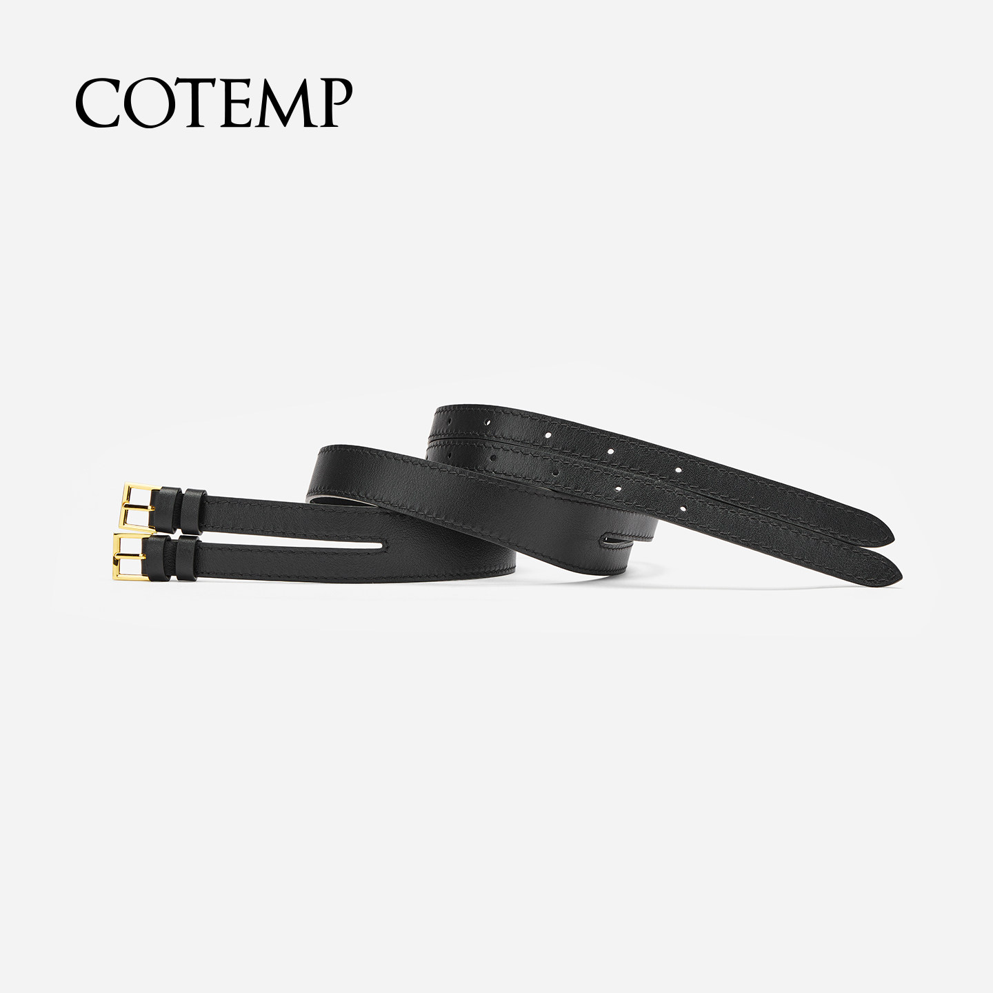 cotemp Haptico Dual-Clasp Belt 26SS新款双条带金属双扣皮带