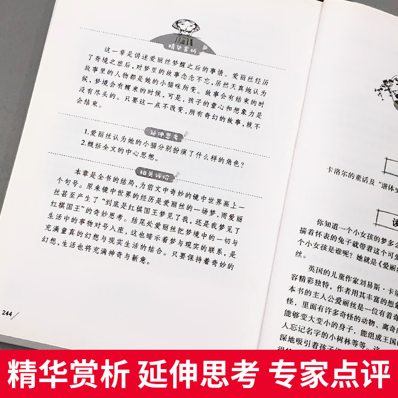 爱丽丝漫游奇境记正版书原著版 六年级下册读课外书教师小学生经典书目阅读书籍6 下学期老师天地出版社 爱丽丝梦游仙境