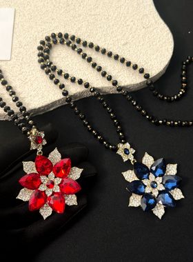 气质百搭花蕊秋冬长款项链