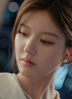 许我耀眼赵露思同款银针珍珠耳钉项链优雅锁骨链小众设计感饰品