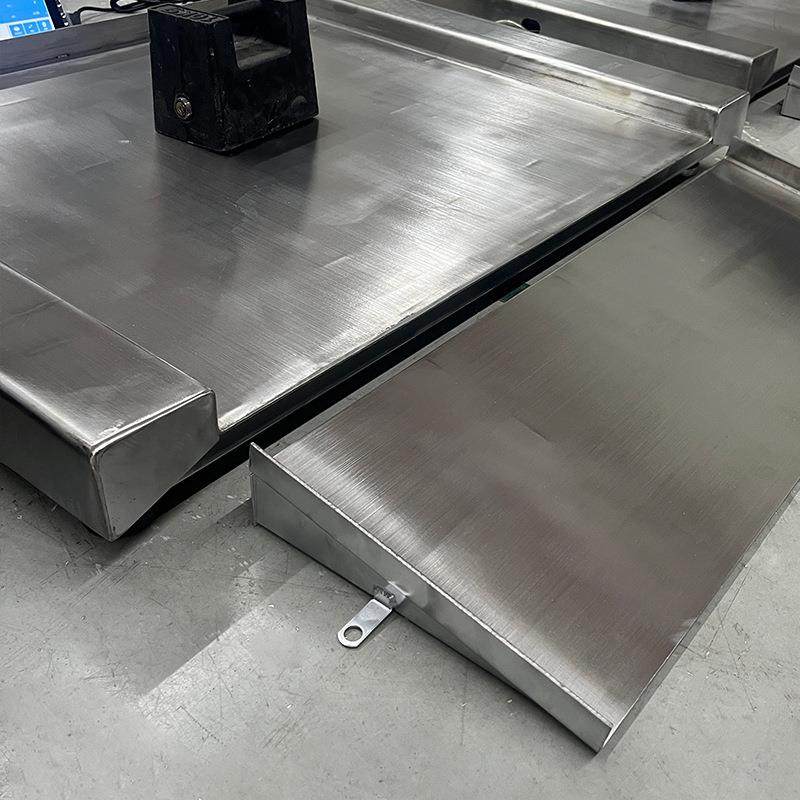 500kg~2t刷卡地磅秤带斜坡带计件工资结算食品厂小地磅不锈钢材质 - 图1