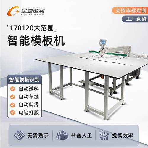 牌智能模版机大范围模板机服装皮料汽车坐垫内饰缝纫机 - 图0