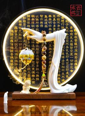 新中式禅意摆件佛堂倒流香佛手香炉客厅办公室装饰桌面茶桌装饰品