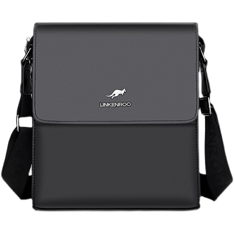 牛皮袋鼠男包防盗带密码锁男士单肩斜挎包商务休闲带盖竖款公文包,淘宝优惠券,粉丝福利购,淘宝优惠卷