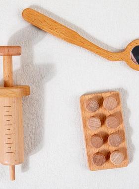 原木仿真医生玩具小医生玩具儿童过家家套装女孩角色扮演玩具