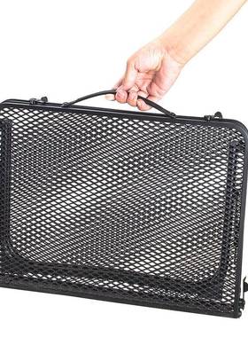 户外折叠桌野营烧烤桌铁网置物架便携铝合金野餐桌可升降桌子