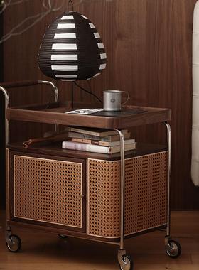 复古风可移动收纳茶几小推车客厅储物简约边几沙发置物架角几家用
