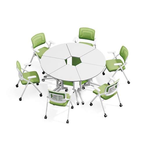 培训桌椅组合可拼接移动长条桌多功能办公折叠会议桌 - 图3