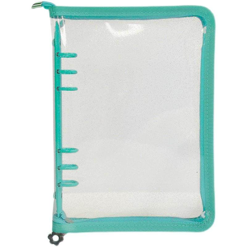 A6活页本拉链袋手账外壳替芯闪粉透明pvc软壳6孔A5收纳册活页夹,淘宝优惠券,粉丝福利购,淘宝优惠卷