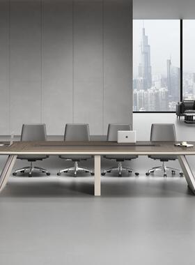 会议桌长桌简约现代会议室桌子接待长条大型洽谈桌办公桌椅组合