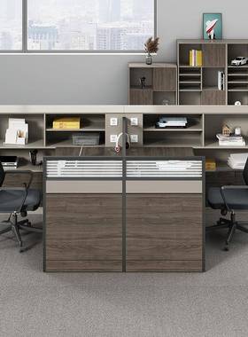 员工办公桌子办公室屏风简约现代4人工位卡座电脑桌椅组合财务桌