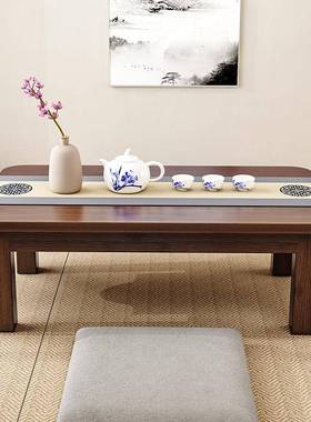 楠竹炕桌家用实木榻榻米小茶几炕上吃饭桌飘窗学习书桌电脑矮桌子