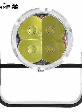 新款4颗P70二代P740潜水手电筒大功率照明带手柄支架电量显示手电