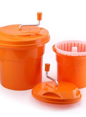 金德西餐厅商用沙拉脱水器蔬果手动甩干脱水器蔬菜水果脱水桶