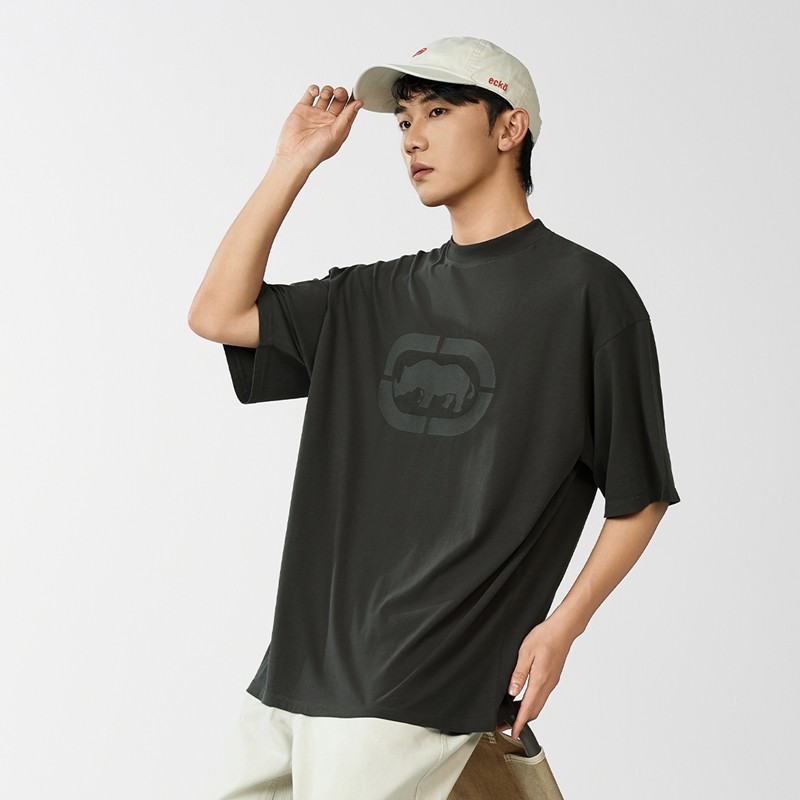 ecko红犀牛 短袖男女情侣t恤2025新款夏季全棉植绒宽松青少年上衣,淘宝优惠券,粉丝福利购,淘宝优惠卷