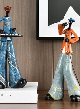 欧式创意乐队摆件艺术音乐人物客厅玄关酒柜电视柜家居装饰品