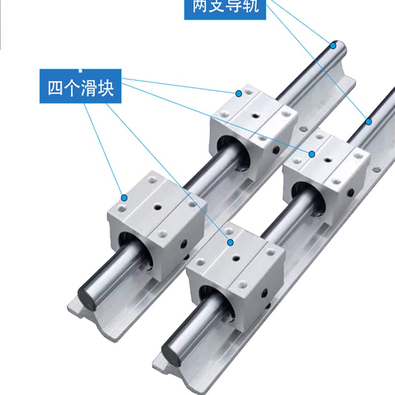 SBR直线铝托木工导轨圆柱滑轨滑块开槽瓷砖切割轨道云石机底座 - 图3