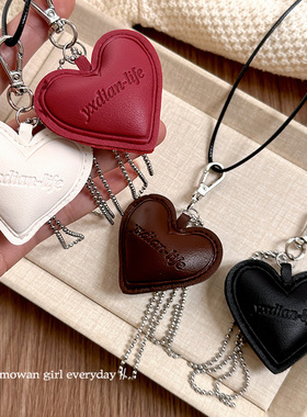 韩系简约百搭爱心项链女高级感