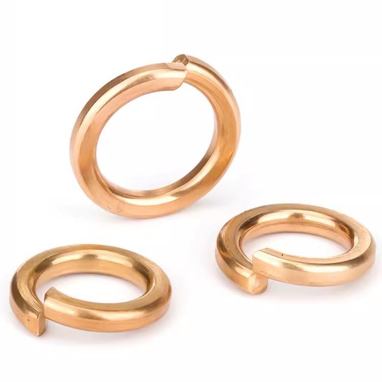 铜弹垫 开口弹簧垫圈 黄铜垫片弹性垫圈M2M3M4M5M6M8M10M12M14M16 - 图1