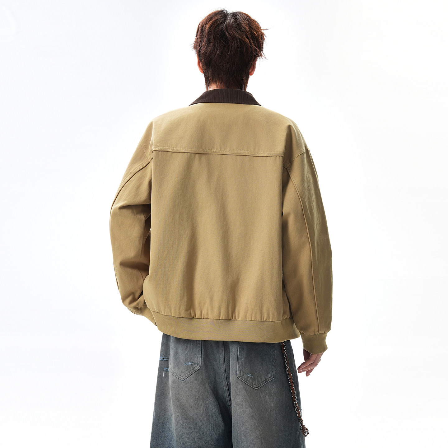 SHAPOES秋冬季男生美式复古休闲底特律翻领夹克男士宽松百搭外套,淘宝优惠券,粉丝福利购,淘宝优惠卷