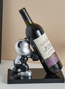 速发家用熊猫葡萄红酒架摆件高迁轻奢酒柜餐桌边家居装乔品饰档送