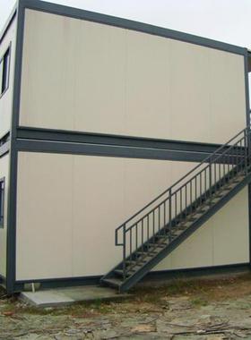 建筑工地活动房固定箱住人集装箱房定制岩棉彩钢板工地住人房