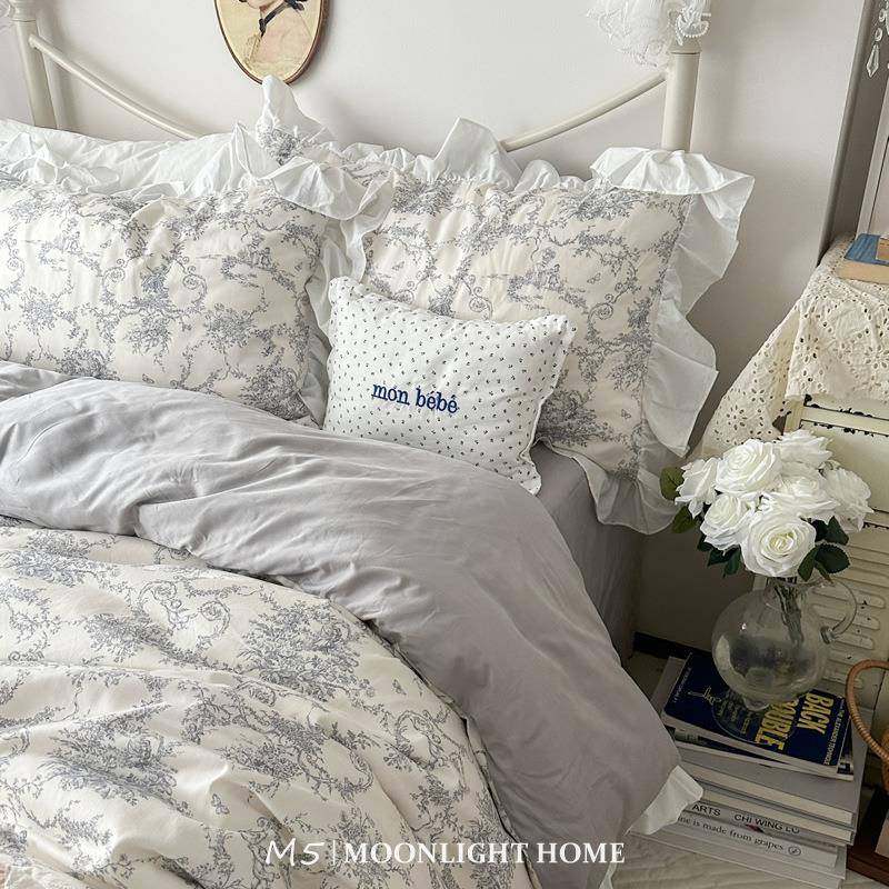 法式复古赫本风荷叶边花边全棉床上四件套纯棉床单被套床笠三件套,淘宝优惠券,粉丝福利购,淘宝优惠卷